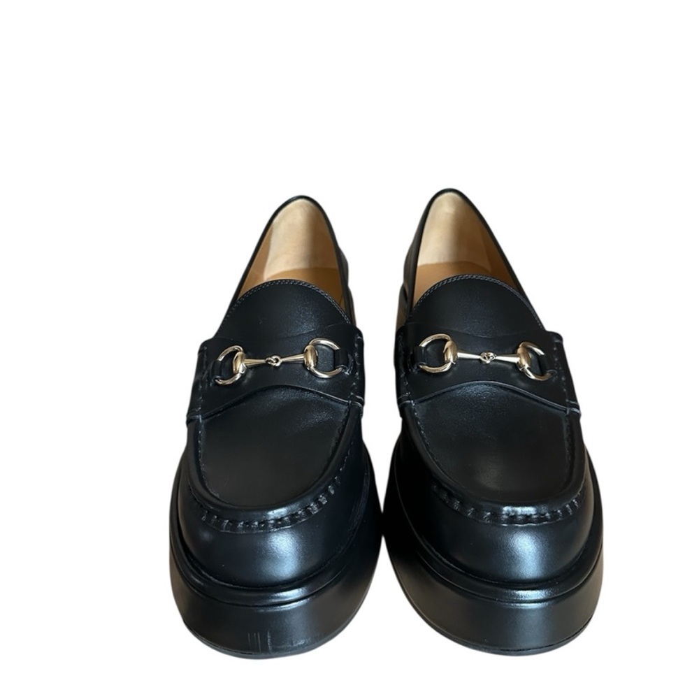 Gucci Ilde Horsebit Flatform leather platform Loafer RETAIL 1,300 - Picture 10 of 14